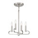 Summit 4 Light 14 inch Brushed Nickel Chandelier Convertible Ceiling Light
